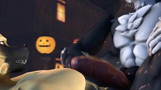 Werewolf fucks gay vampire dogman in ass. #Hentai