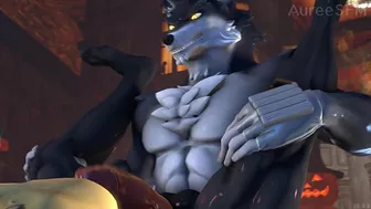 Werewolf fucks gay vampire dogman in ass. #Hentai