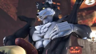 Werewolf fucks gay vampire dogman in ass. #Hentai