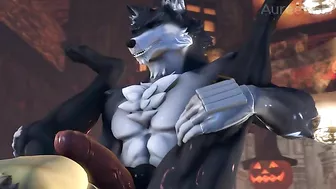 Werewolf fucks gay vampire dogman in ass. #Hentai