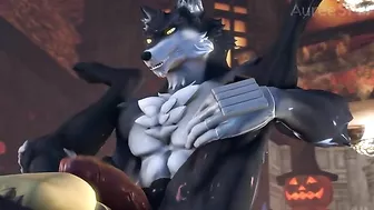 Werewolf fucks gay vampire dogman in ass. #Hentai