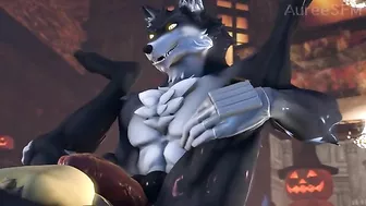 Werewolf fucks gay vampire dogman in ass. #Hentai