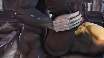 Werewolf fucks gay vampire dogman in ass. #Hentai