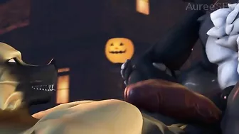 Werewolf fucks gay vampire dogman in ass. #Hentai