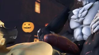 Werewolf fucks gay vampire dogman in ass. #Hentai