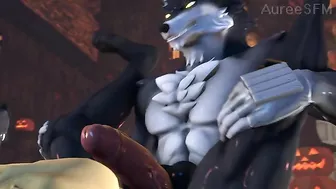 Werewolf fucks gay vampire dogman in ass. #Hentai
