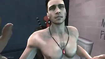 Deadpool fucks a guy in the bathroom with hentai-style action. Deadpool fucks a guy in the bathroom with hentai-style action.