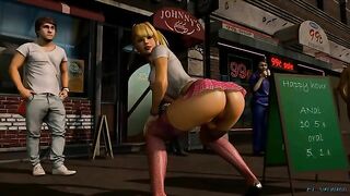 Hentai video - Schoolgirl shemale gets anal sex in public.