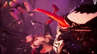 Spider-Man is anally penetrated by Venom in a 3D cartoon hentai animation.