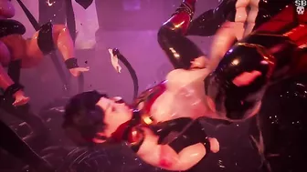 Spider-Man is anally penetrated by Venom in a 3D cartoon hentai animation.