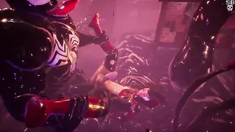 Spider-Man is anally penetrated by Venom in a 3D cartoon hentai animation.