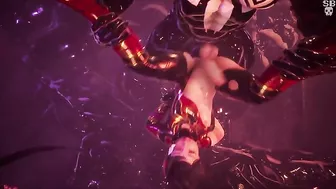 Spider-Man is anally penetrated by Venom in a 3D cartoon hentai animation.