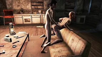 Hancock from Fallout 4 gets an anal creampie from a zombified Trixy with hentai appeal.