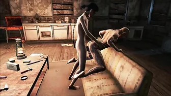 Hancock from Fallout 4 gets an anal creampie from a zombified Trixy with hentai appeal.