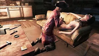 Hancock from Fallout 4 gets an anal creampie from a zombified Trixy with hentai appeal.