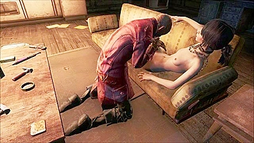 Hancock from Fallout 4 gets an anal creampie from a zombified Trixy with hentai appeal.