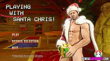 Santa gets fucked by a muscular gay elf in hentai porn.