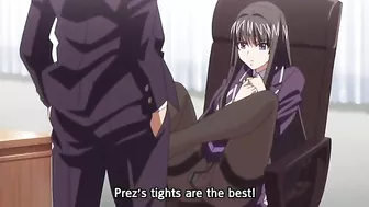 Hentai schoolgirl teases with foot until orgasm.