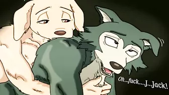 Legendary hentai anime series Beastars features a steamy scene between Jack and Legoshi with explicit anal action.