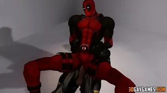 Hentai gay superhero orgy with Deadpool and various heroes in a 1-sentence summary.
