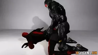 Hentai gay superhero orgy with Deadpool and various heroes in a 1-sentence summary.