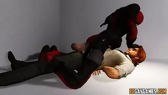 Hentai gay superhero orgy with Deadpool and various heroes in a 1-sentence summary.