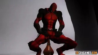 Hentai gay superhero orgy with Deadpool and various heroes in a 1-sentence summary.