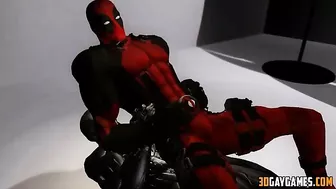 Hentai gay superhero orgy with Deadpool and various heroes in a 1-sentence summary.