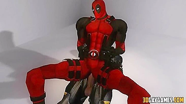 Hentai gay superhero orgy with Deadpool and various heroes in a 1-sentence summary.