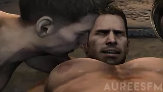 Sexy hentai animation featuring multiple male partners in action.