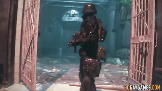 Hentai gay zombie sex scene with a 3D animation style and an intense atmosphere.