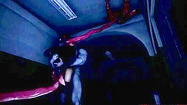 Hentai gay zombie sex scene with a 3D animation style and an intense atmosphere.