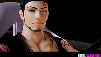 Sexy hentai superheroes have a wild ride in their sports car.