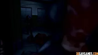 Sexy extraterrestrial men engage in intense anal sex and oral stimulation on a hentai website.