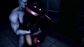 Sexy extraterrestrial men engage in intense anal sex and oral stimulation on a hentai website.