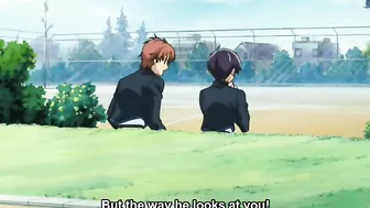 A gay college student has passionate sex with his classmate in the dark.