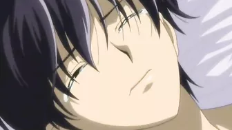 A gay college student has passionate sex with his classmate in the dark.