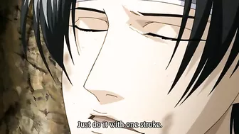 Hentai gay samurais making passionate love in a winter cicada forest.