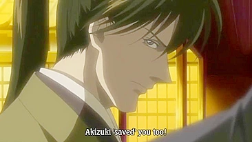 Hentai gay samurais making passionate love in a winter cicada forest.