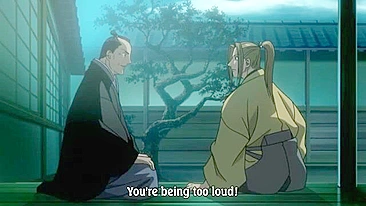 Hentai gay samurais making passionate love in a winter cicada forest.