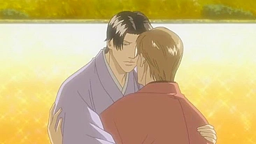 Hentai gay samurais making passionate love in a winter cicada forest.