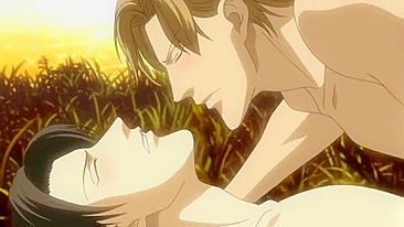Hentai gay samurais making passionate love in a winter cicada forest.