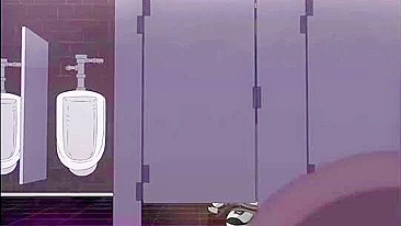 Hentai gay twink Dugan gets bred by muscular jock Ubzerd in a steamy bathroom.