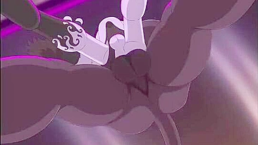 Hentai gay twink Dugan gets bred by muscular jock Ubzerd in a steamy bathroom.