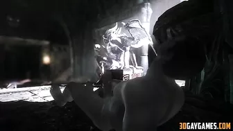 Hentai video featuring a vampire having anal sex with a male human.