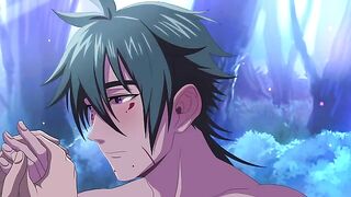 Gay soldiers in hentai porn have hot anal sex outside.