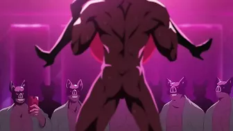 Hentai idols get gangbanged in a gay club.