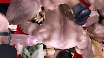 Hentai gay 3D porn gangbang filmed at Rage on SL.