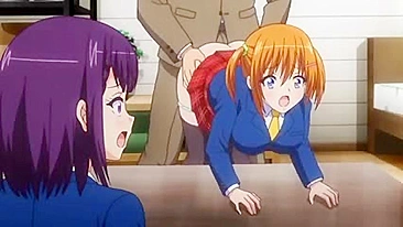 Hentai schoolgirl gets punished by lecherous salaryman in episode 2.