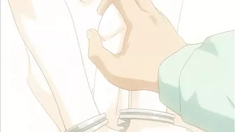 Gay hentai featuring a bound twink getting fucked.